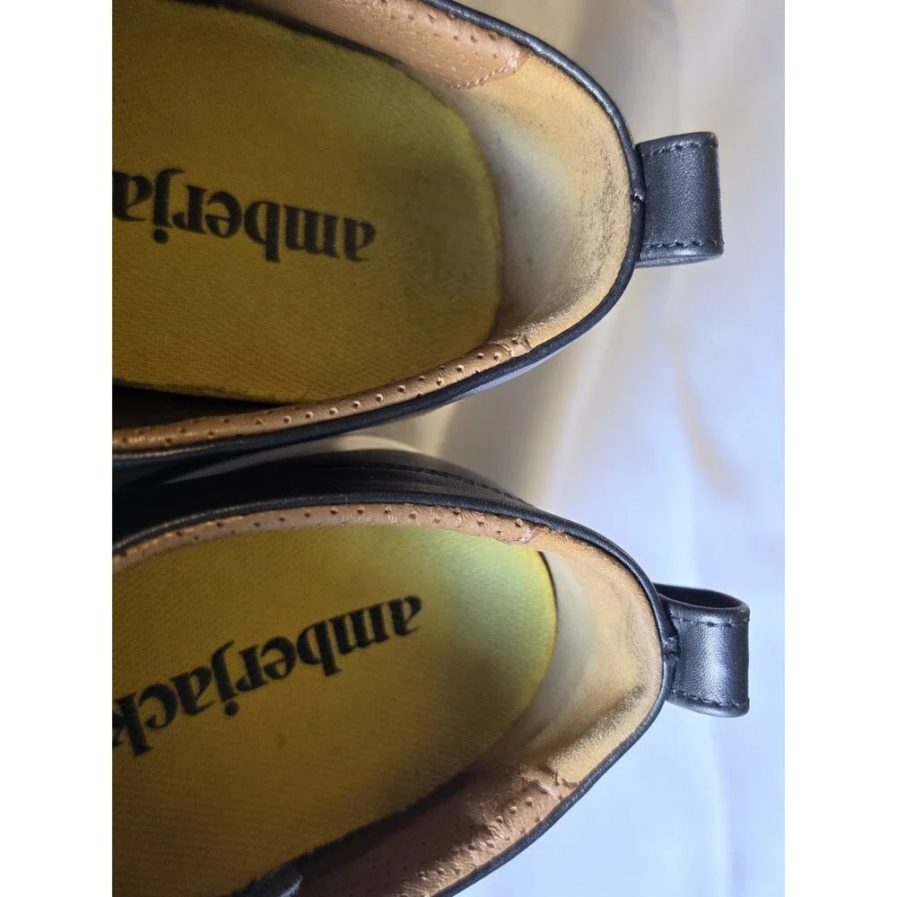 Amberjack The Original Obsidian Black Leather Oxford Shoes Men's 9.5 M Portugal